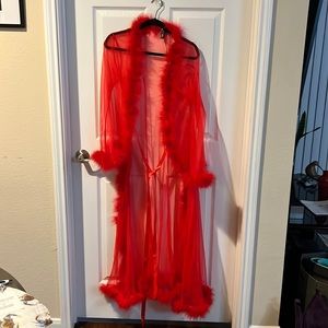 Red Fashion Nova Lingerie Robe